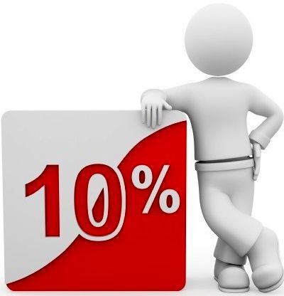 10% akció logo