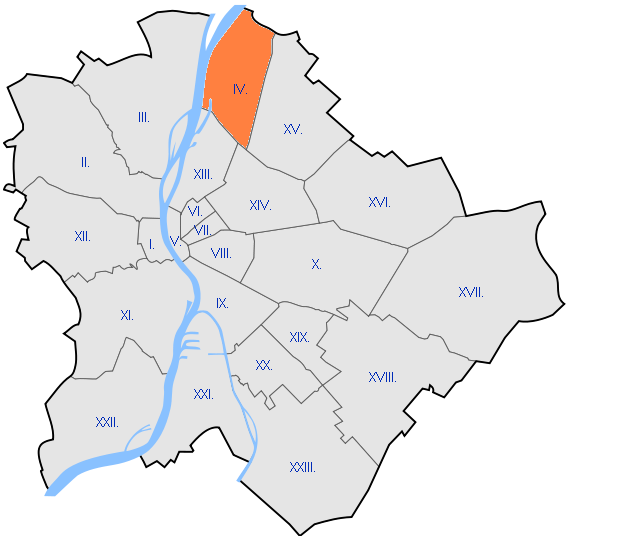 IV. kerület Újpest térkép
