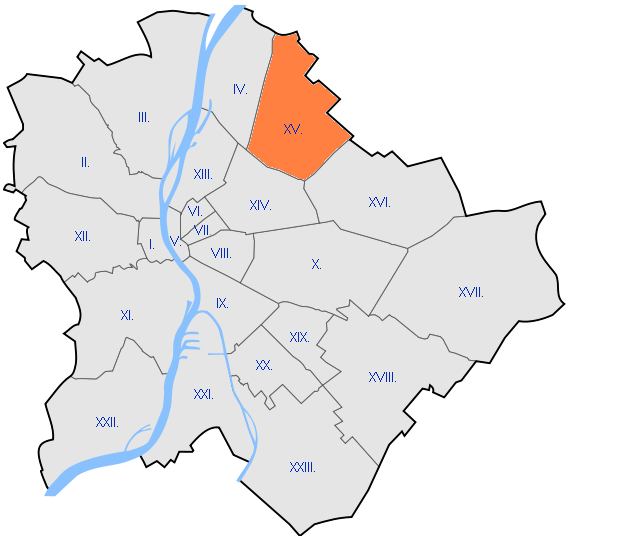 XV. kerület Újpalota térkép