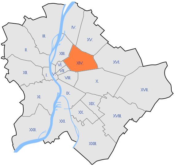 XIV. kerület Zugló térkép